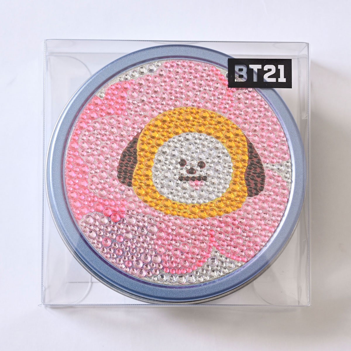 BT21 スパークスラウンド缶 ハート KOYA 微笑ましかっ