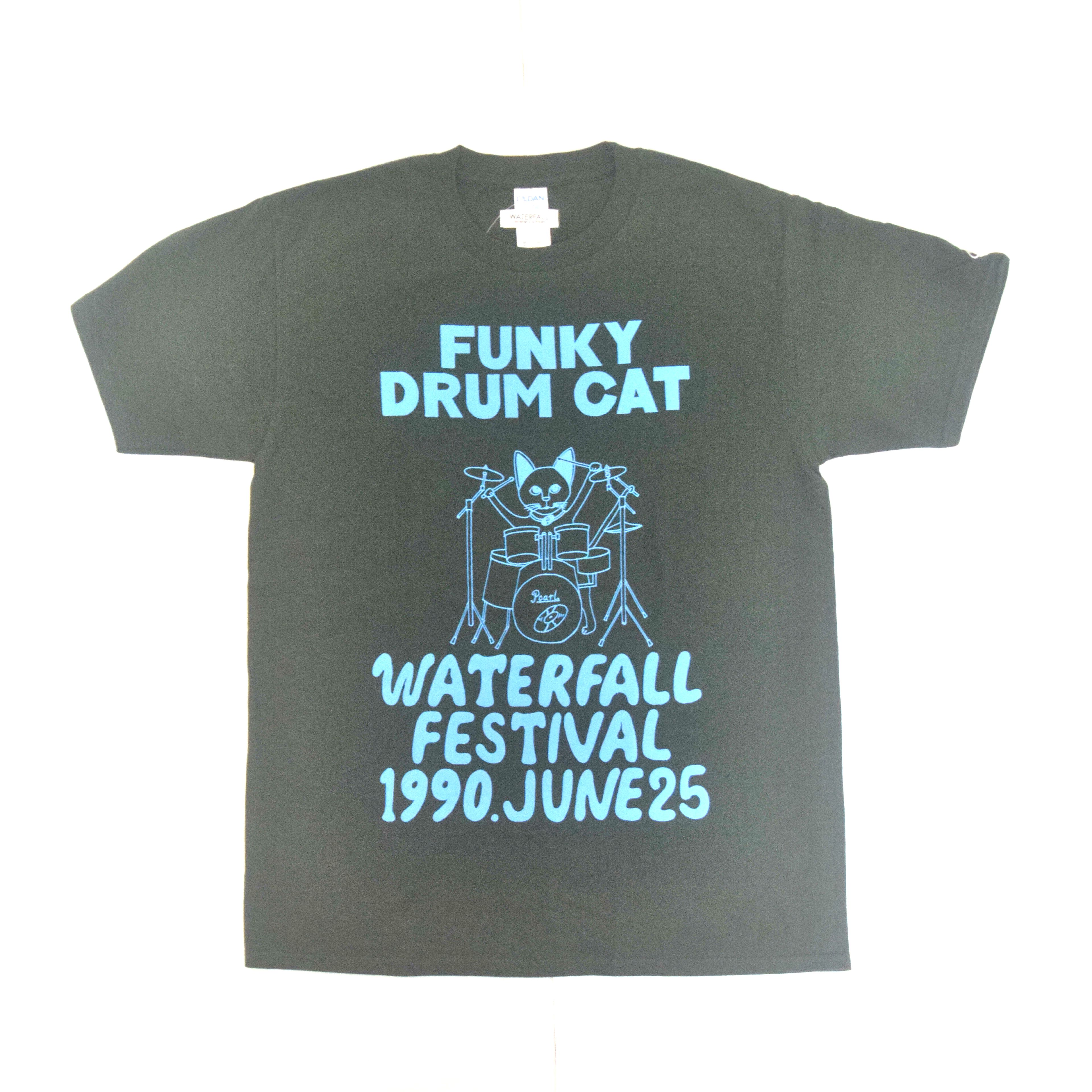 shop by waterfall