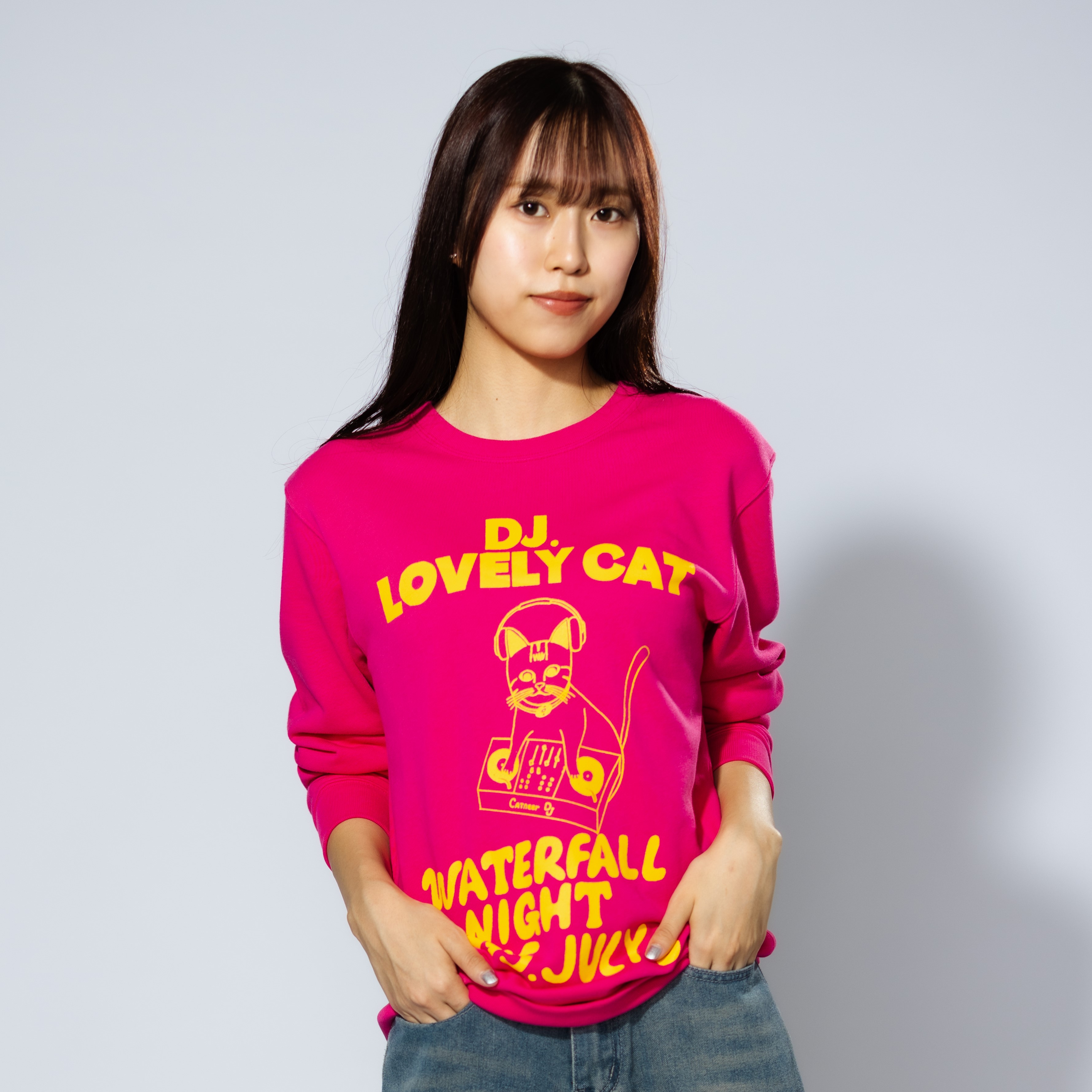 ねこ ドラム スウェット イラスト ロック フェス レコード WATERFALL shop by waterfall
