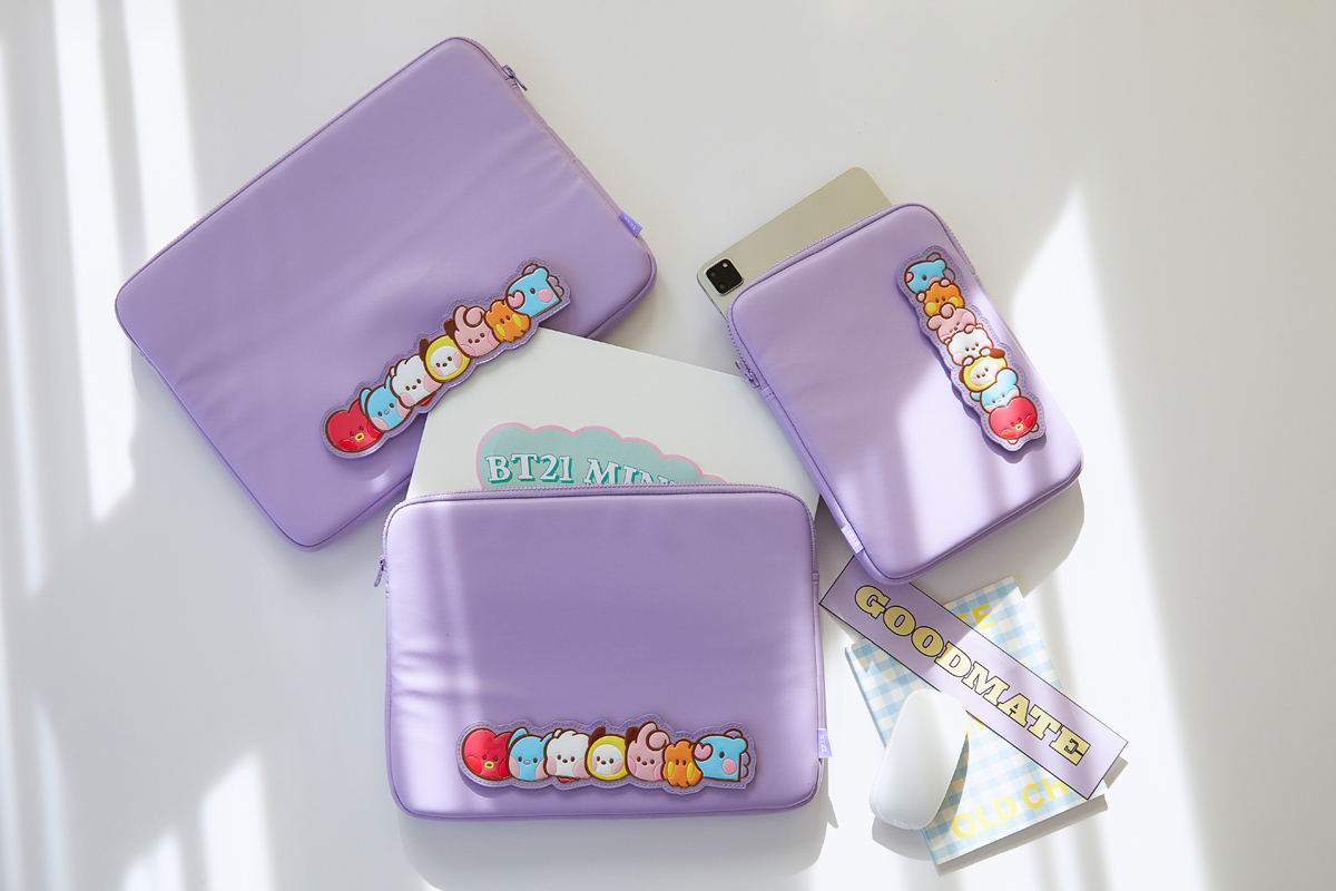 最前線の minini タブレットポーチ(11インチ) 公式 FRIENDS LINE | BT21 アイドルグッズ