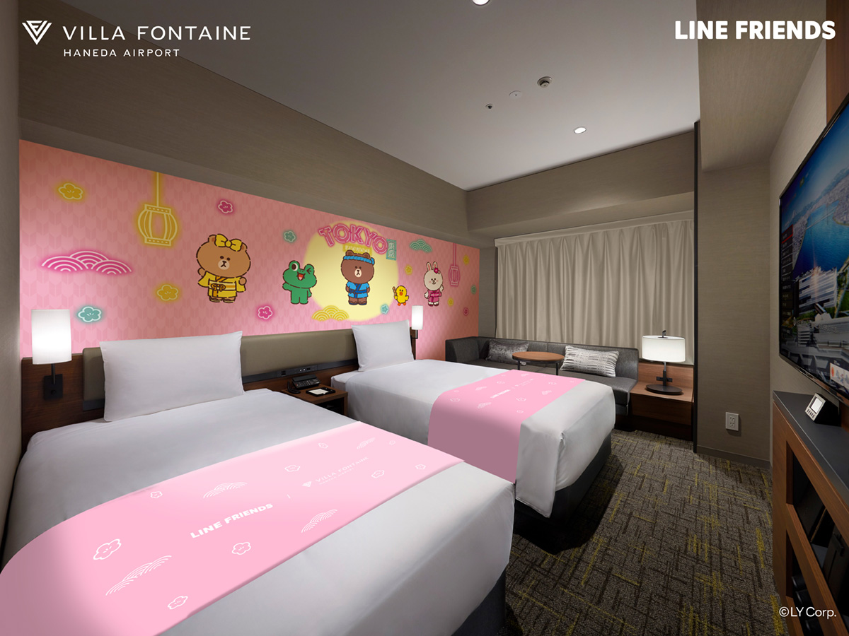 ホテル「ヴィラフォンテーヌ グランド 羽田空港」にLINE FRIENDS